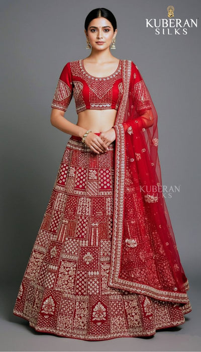 KUBERAN RED LEHENGA