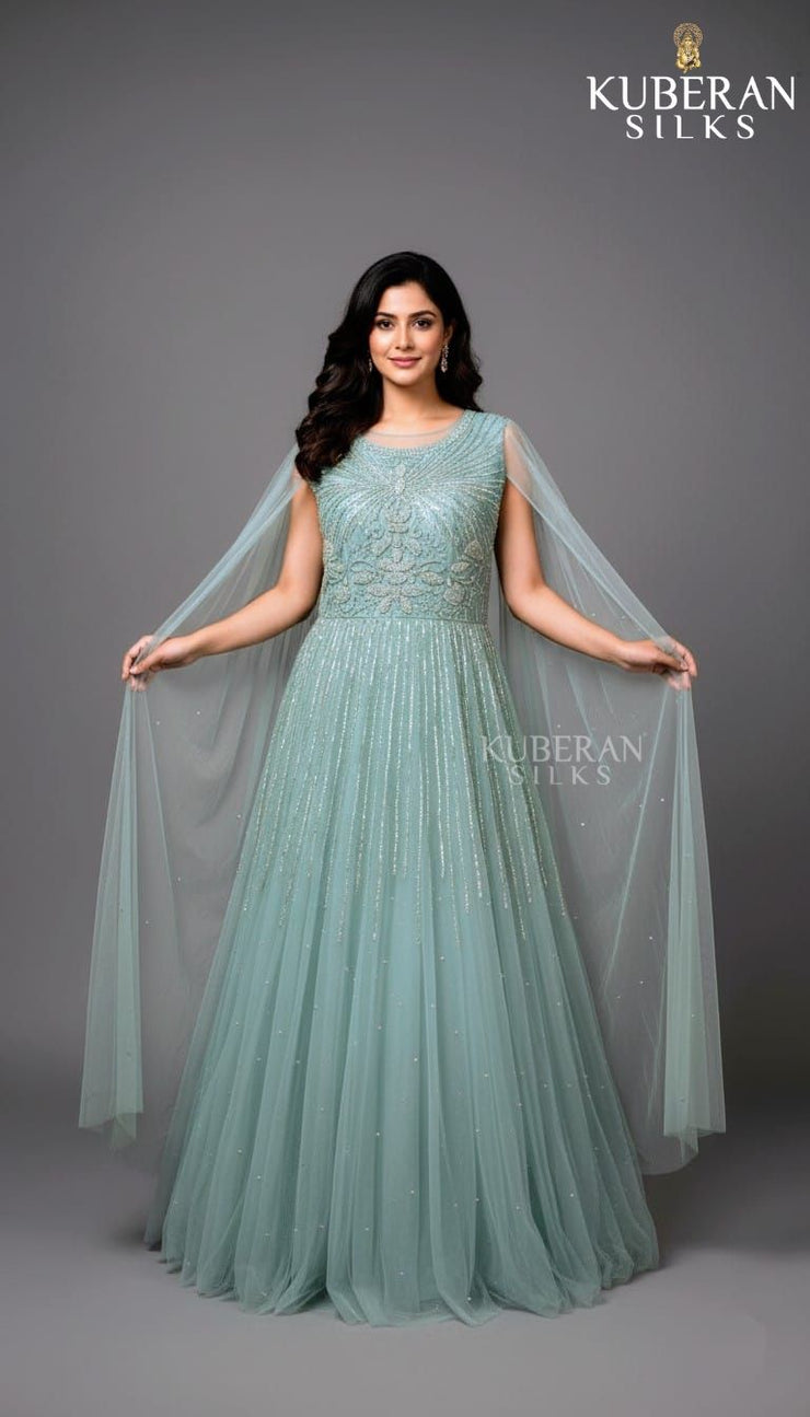 KUBERAN SEA BLUE GOWN