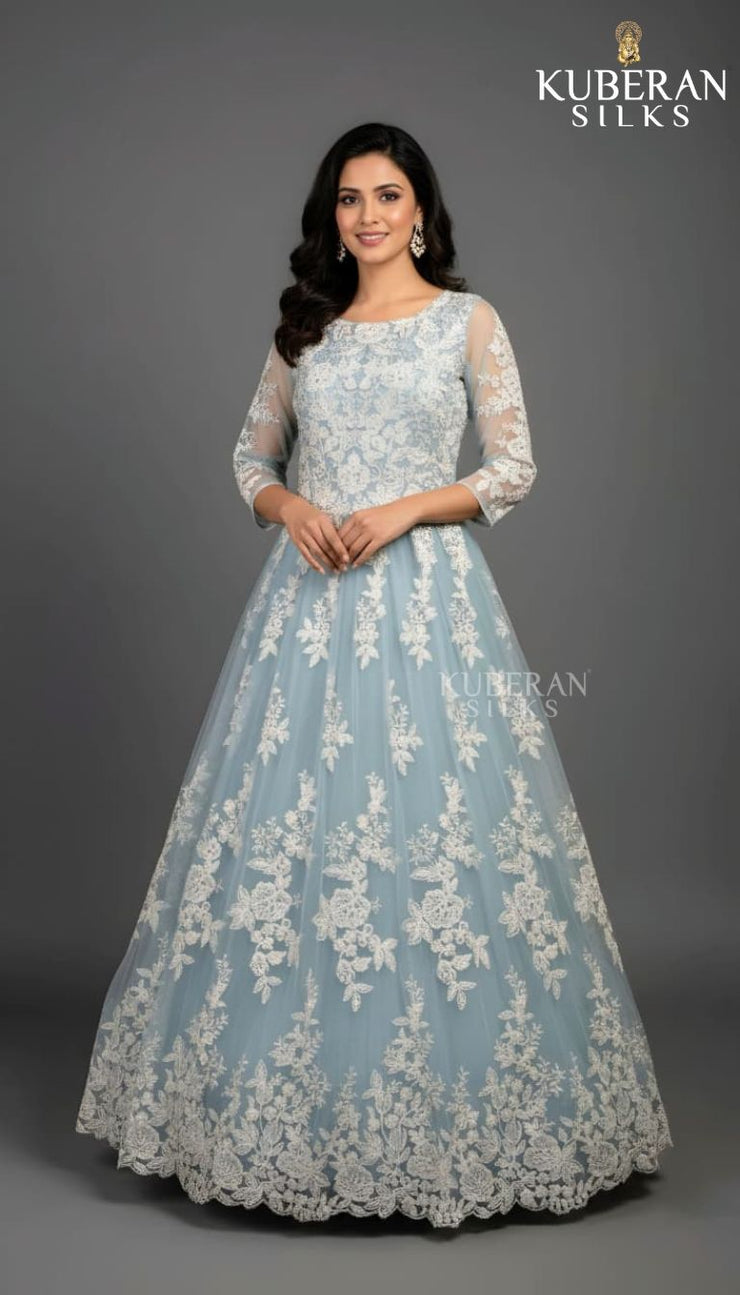 KUBERAN SKY BLUE GOWN
