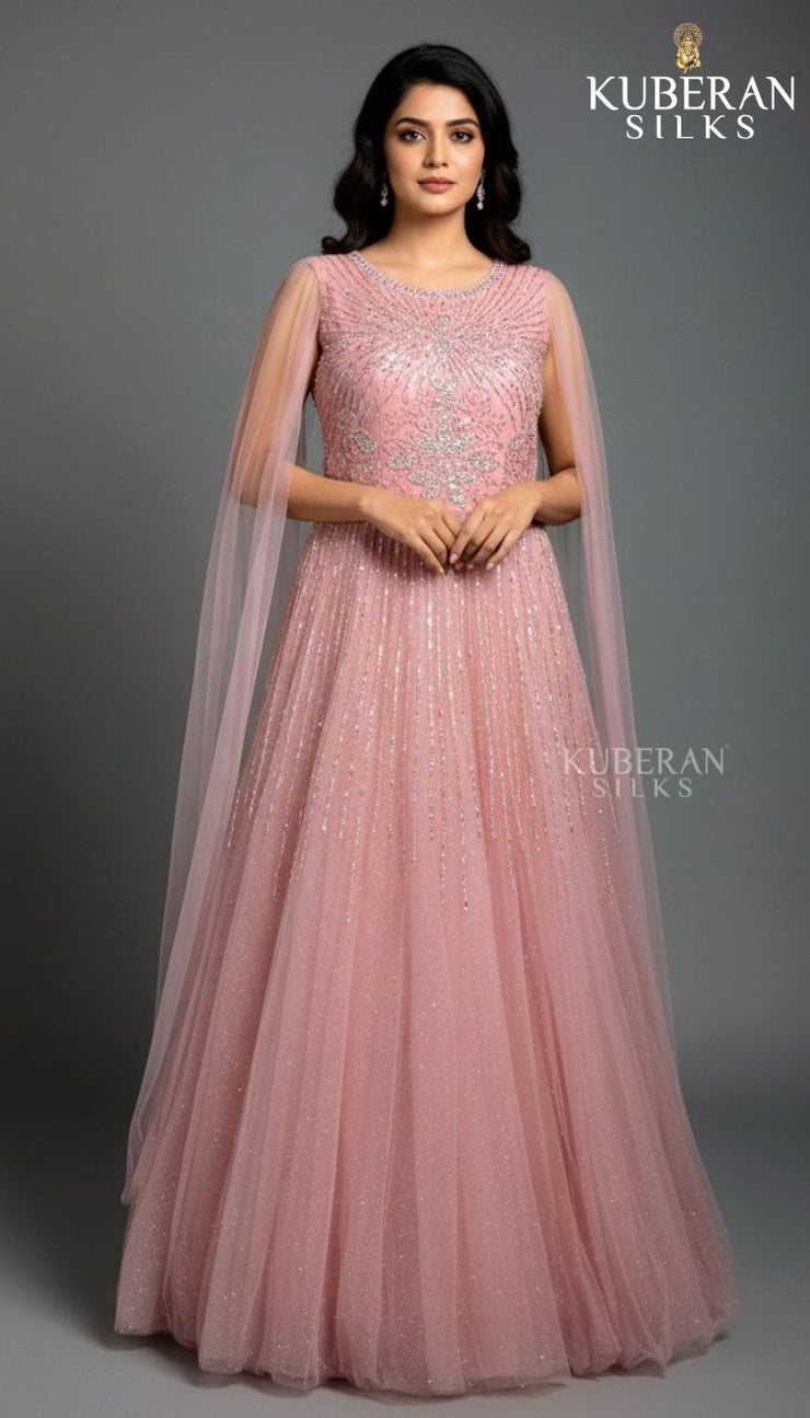 KUBERAN PASTEL PINK GOWN