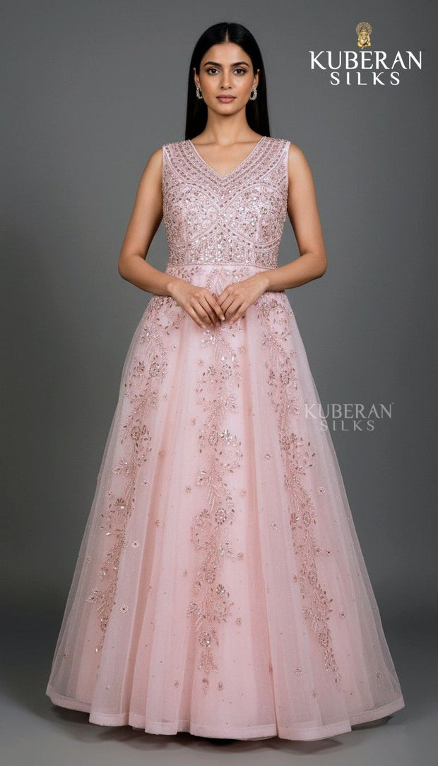 KUBERAN TWILIGHT PINK GOWN