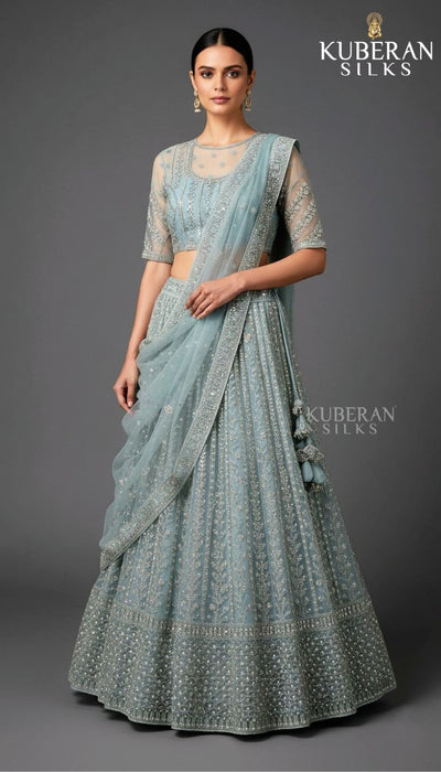 KUBERAN PASTEL BLUE LEHENGA