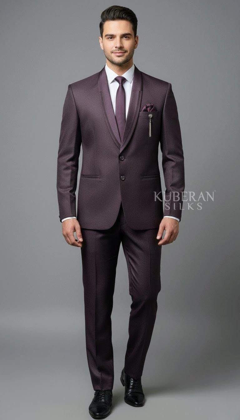KUBERAN DARK PURPLE SUIT