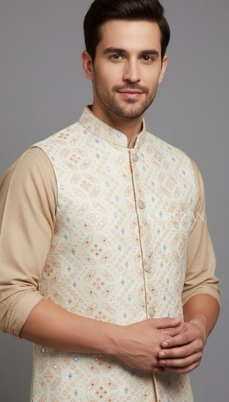KUBERAN WHITE WAISTCOAT