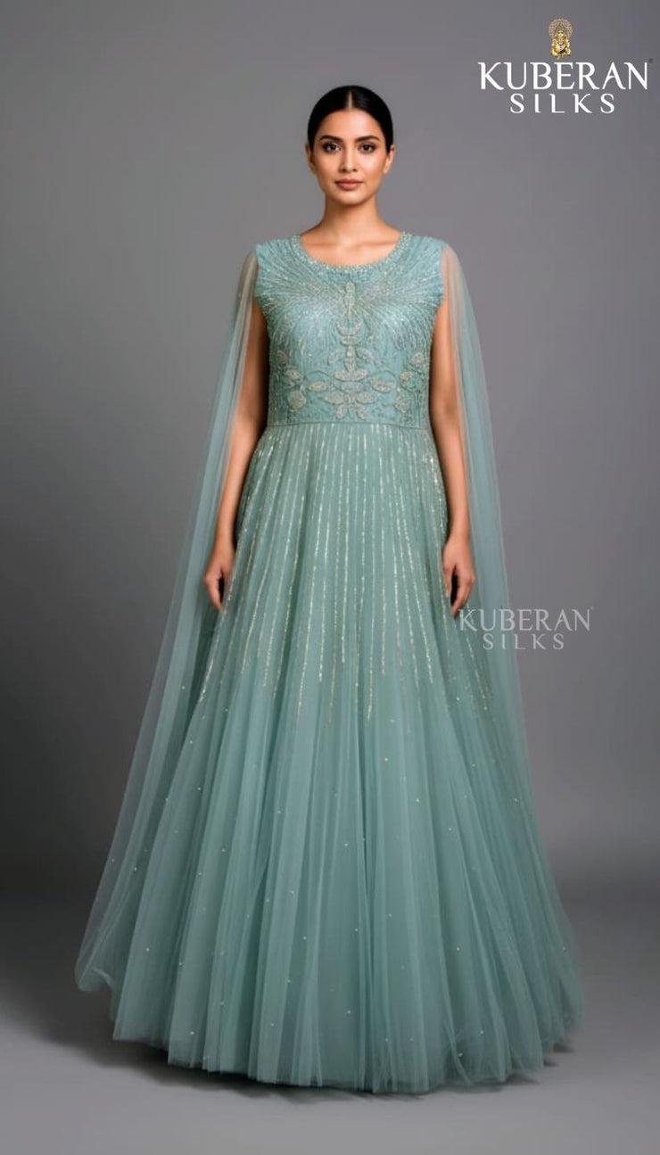 KUBERAN SEA BLUE GOWN