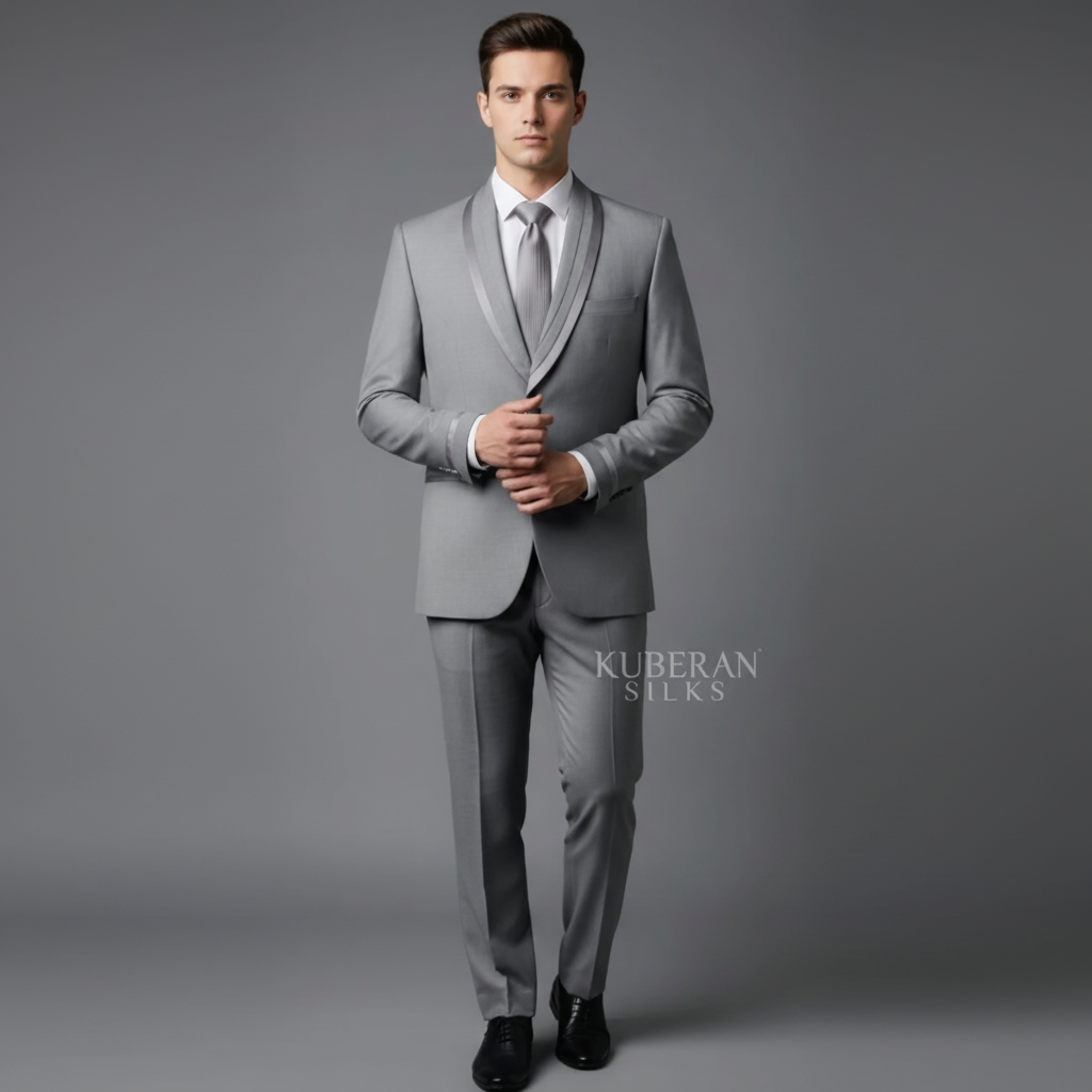 Gray suit professional photograph