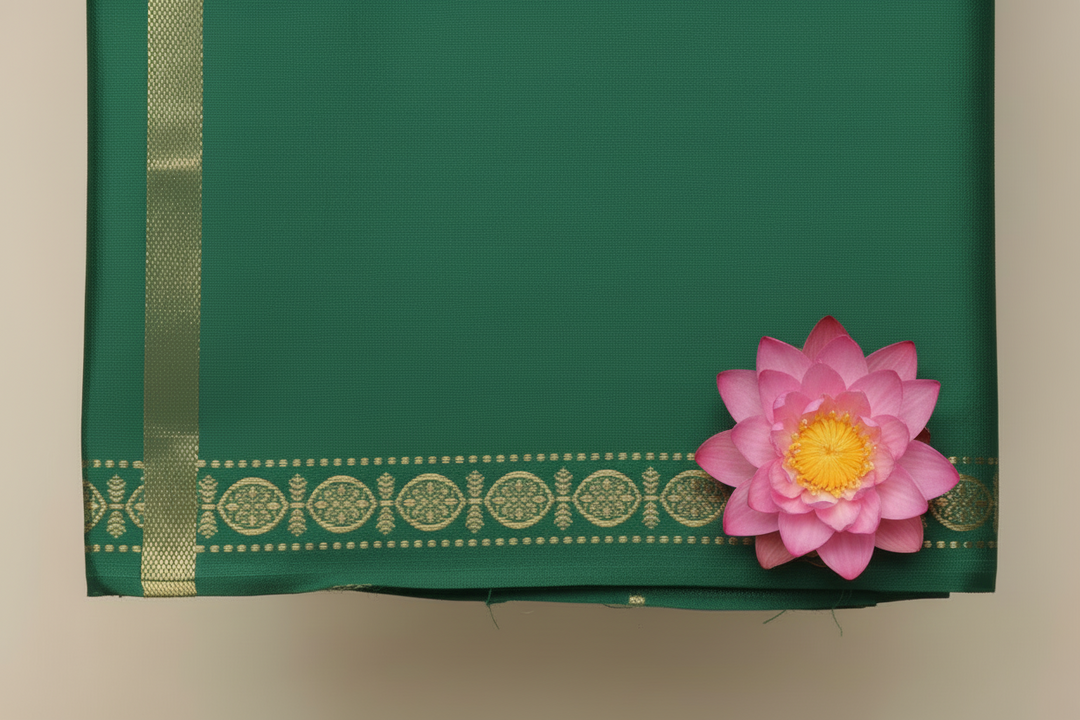 Kuberan Emerald Green pure Silk shalya