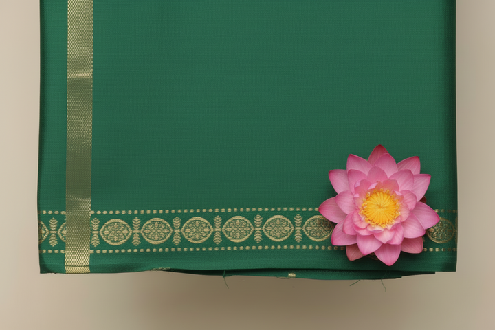 Kuberan Emerald Green pure Silk shalya