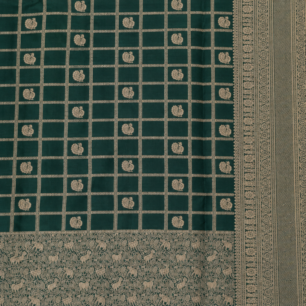 KUBERAN GREEN PURE SILK SAREE