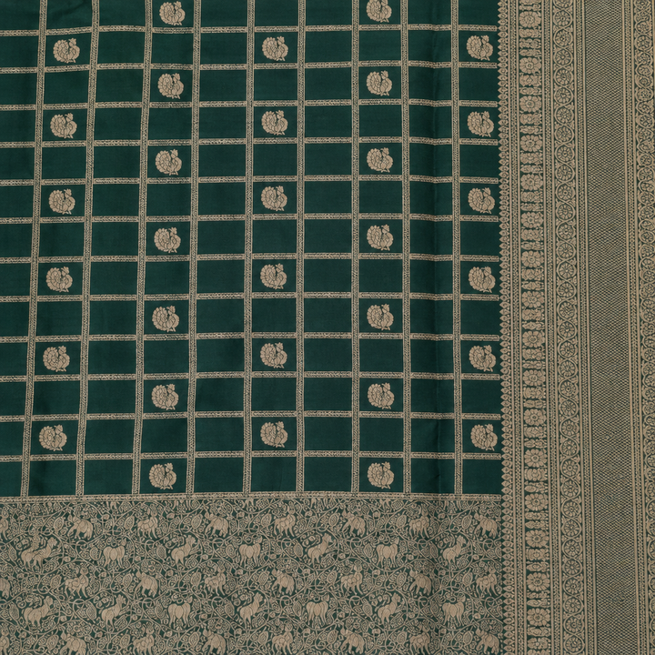 KUBERAN GREEN PURE SILK SAREE