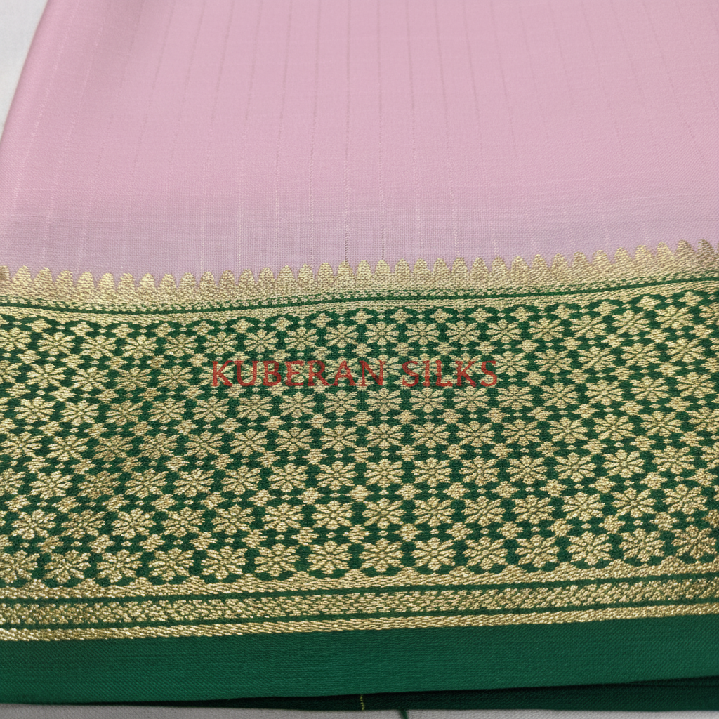 Kuberan Purple and Pink Mysore Silk Saree