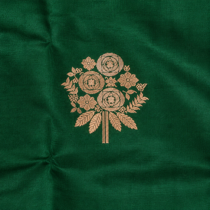 KUBERAN GREEN PURE BANARASI SAREE