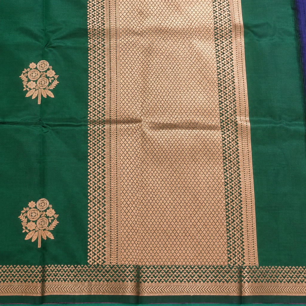 KUBERAN GREEN PURE BANARASI SAREE