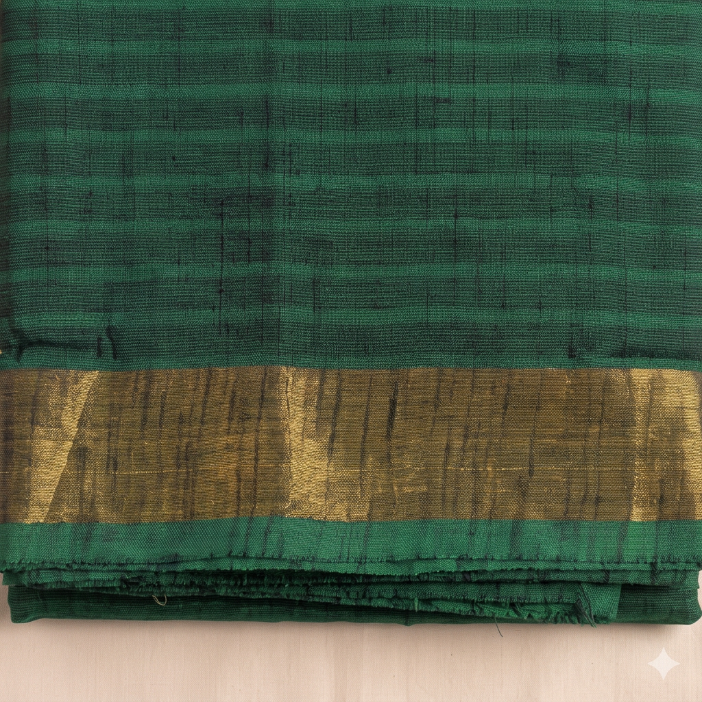 KUBERAN GREEN COTTON DANCE SAREE