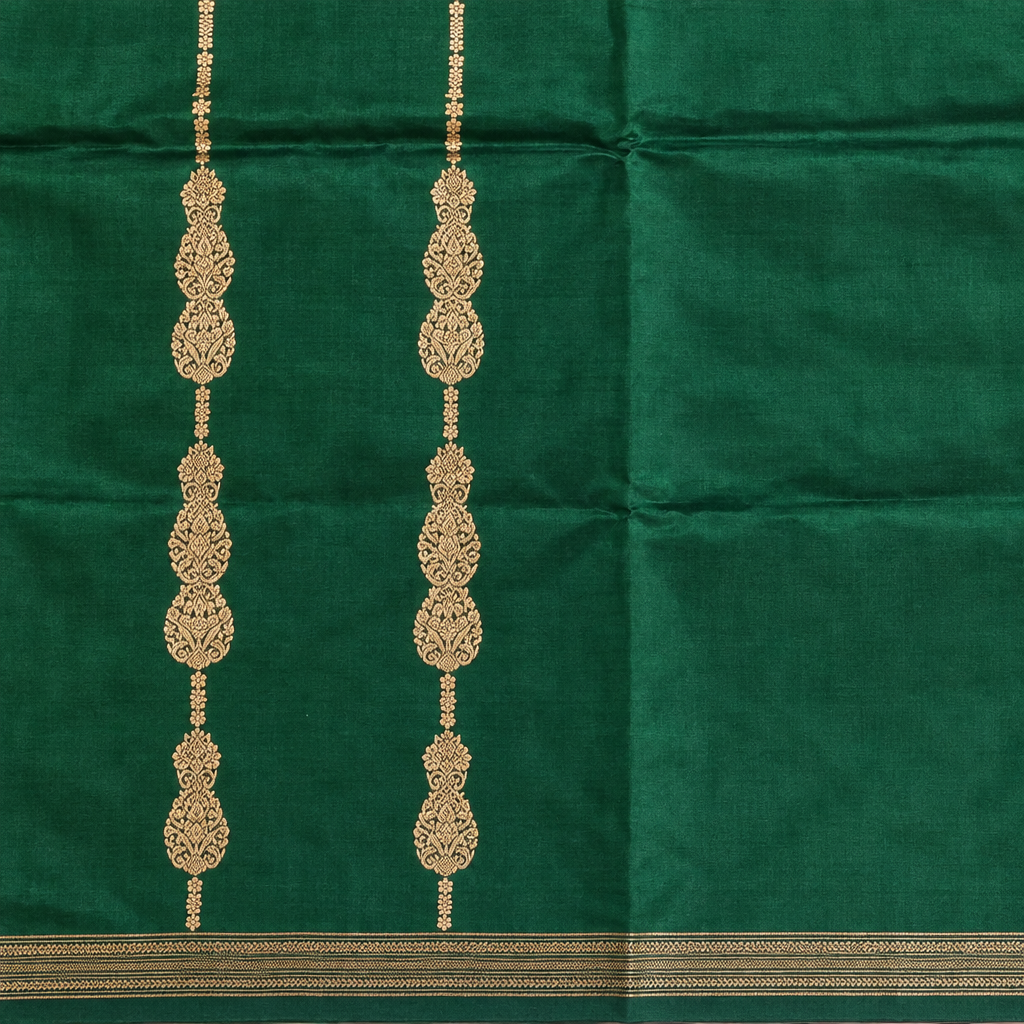 KUBERAN GREEN PURE BANARASI SAREE