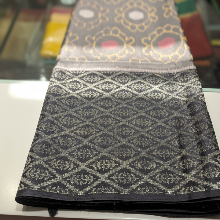 KUBERAN GREY PURE SOFT SILK SAREE