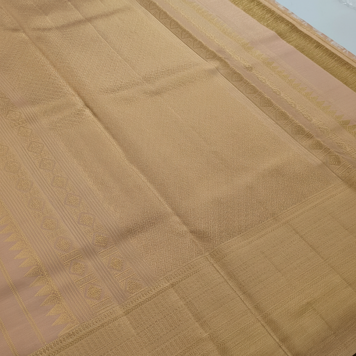 kuberan Peach Kanchipuram Silk Saree