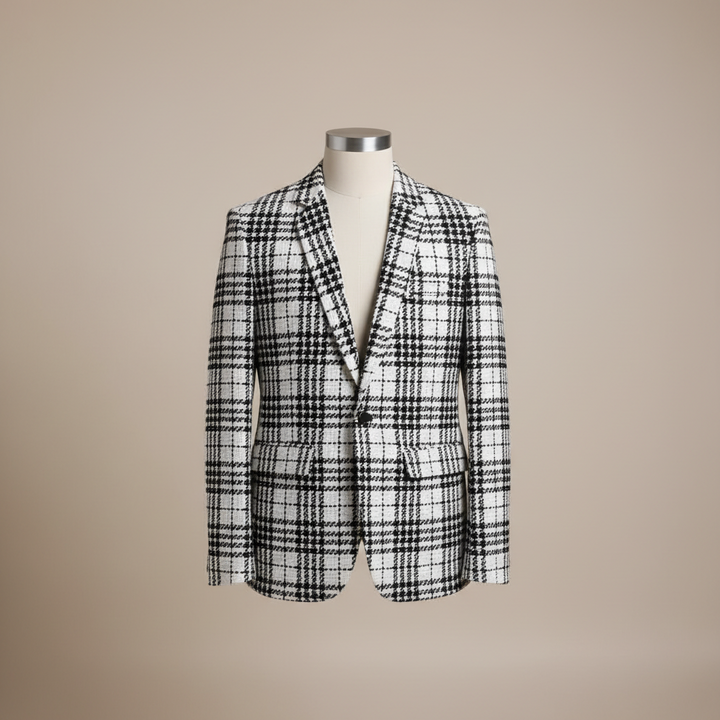 Kuberan Men's Classic Check Blazer