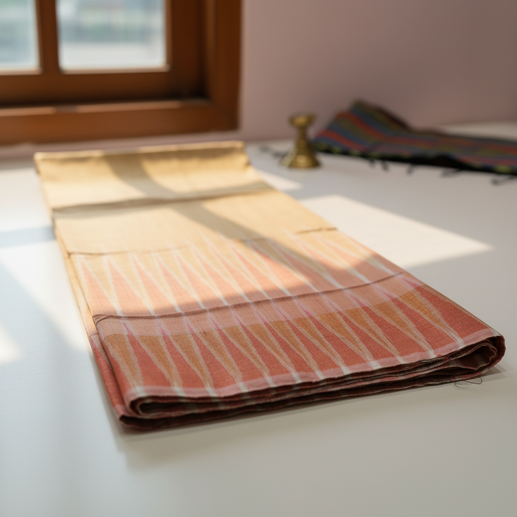 KUBERAN BEIGE BISHNUPURI SOFT SILK SAREE