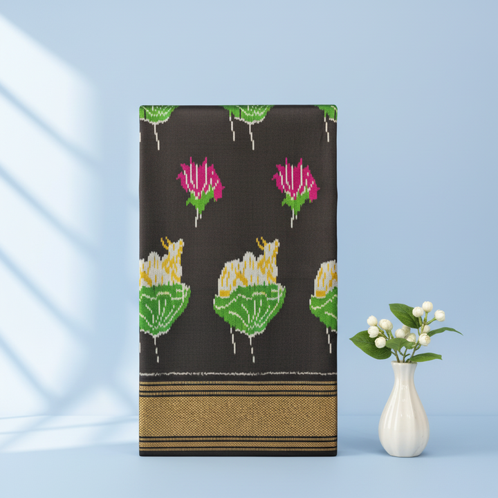 KUBERAN BLACK POCHAMPALLY SILK SAREE