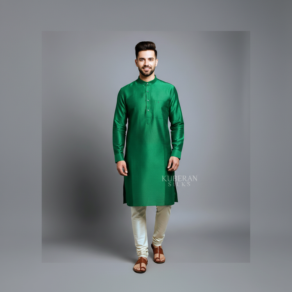Green Kurta - Full Length View