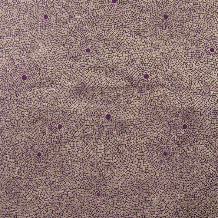 Smooth close-up of purple circular motifs with scattered dot accents