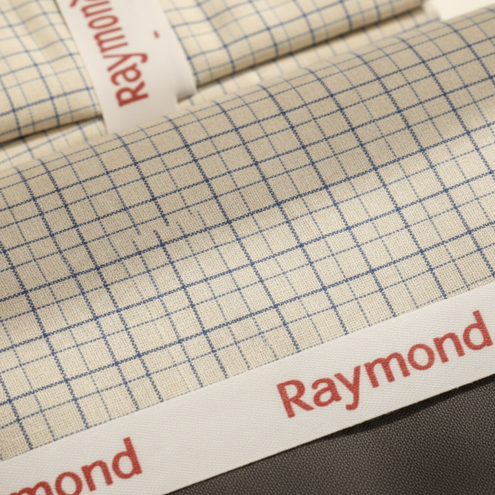 Raymond checkered shirt fabric close-up