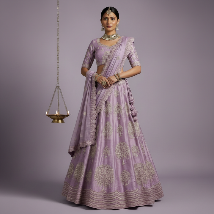 KUBERAN LAVENDER LEHENGA SET