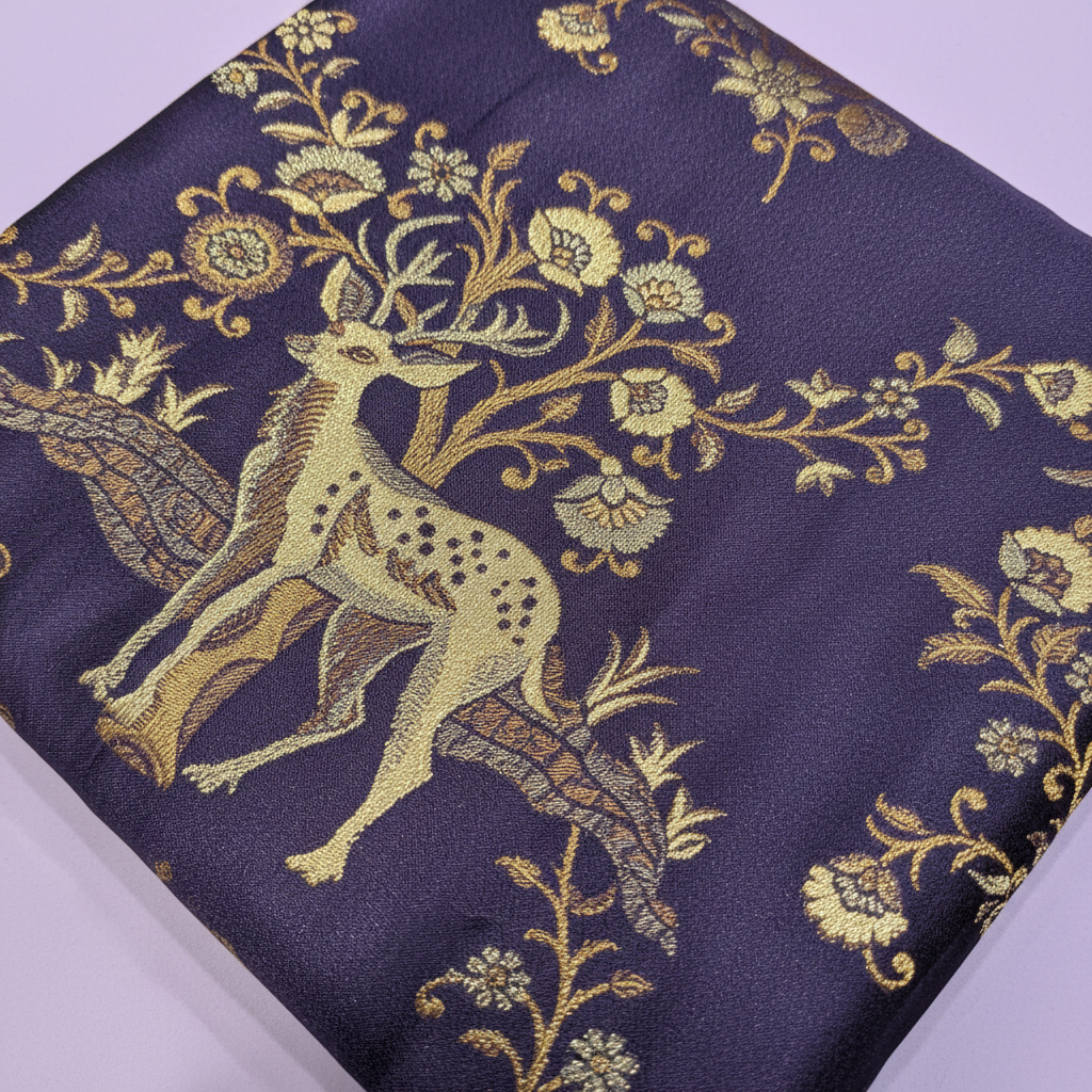 KUBERAN INDIGO MASHRU SEMI BANARASI SILK SAREE