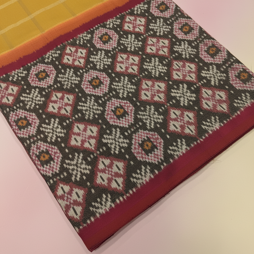 KUBERAN YELLOW POCHAMPALLY SILK SAREE