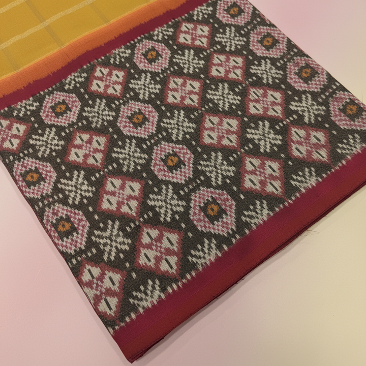 KUBERAN YELLOW POCHAMPALLY SILK SAREE