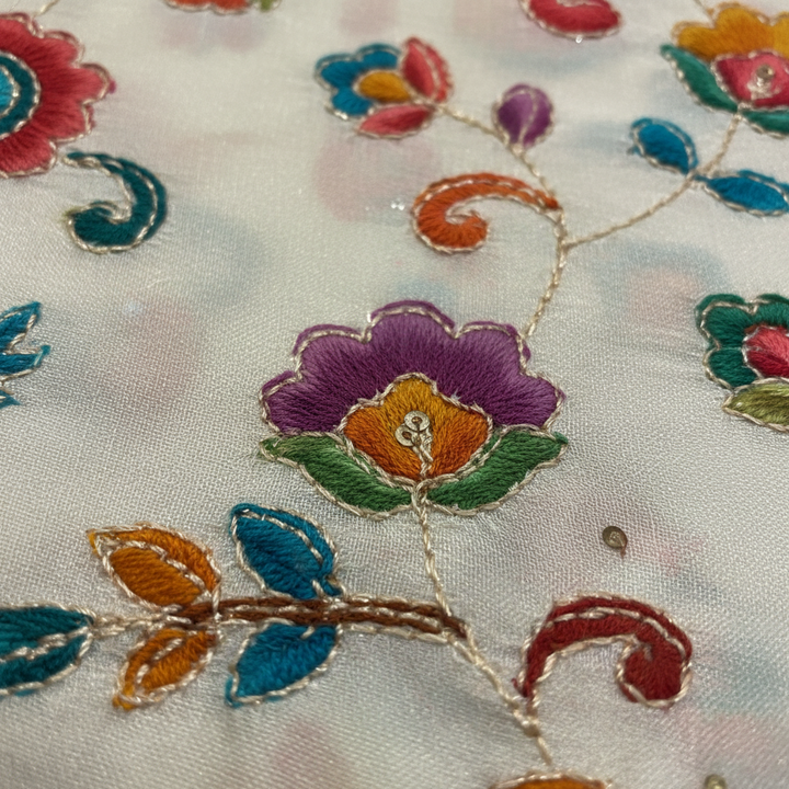 KUBERAN WHITE DESIGNER FANCY SAREE