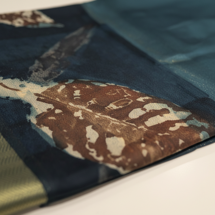 KUBERAN BLUE PRINTED SAREE