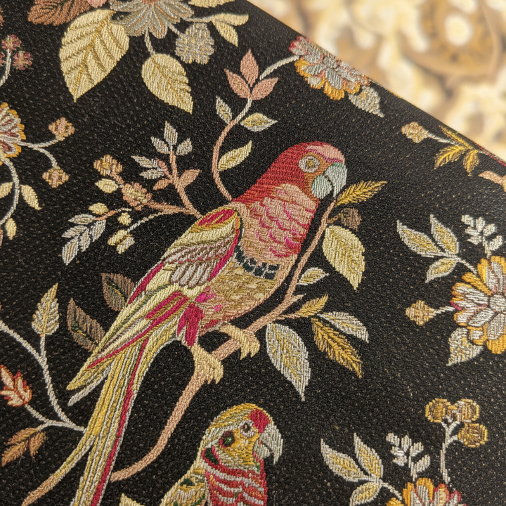 KUBERAN Black Kanchipuram Silk Saree