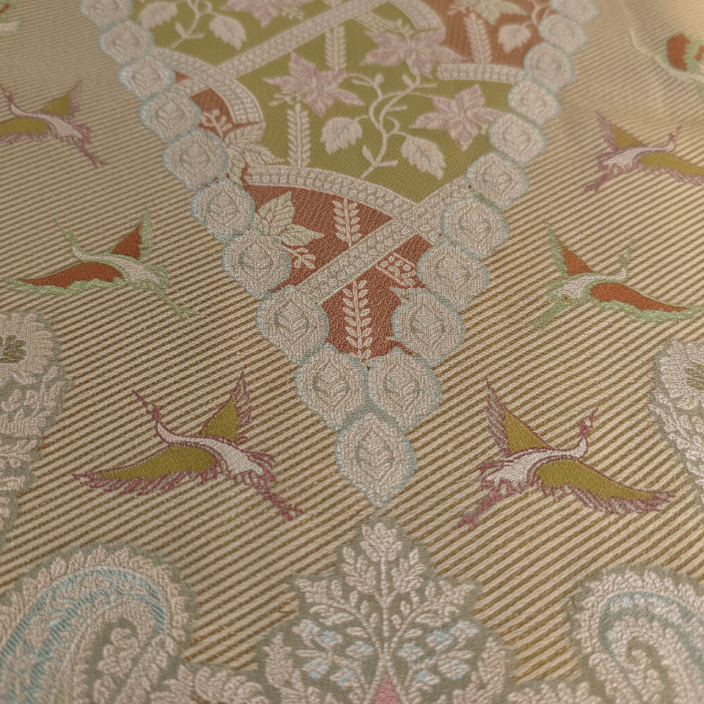 kuberan Golden Beige Kanchipuram Silk Saree with Intricate zari work