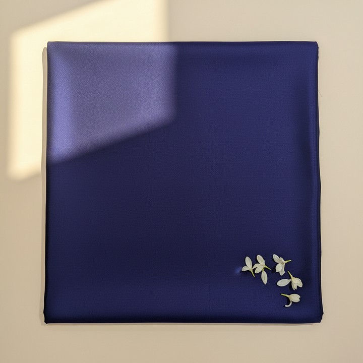 KUBERAN NAVY BLUE MYSORE CREPE SILK SAREE