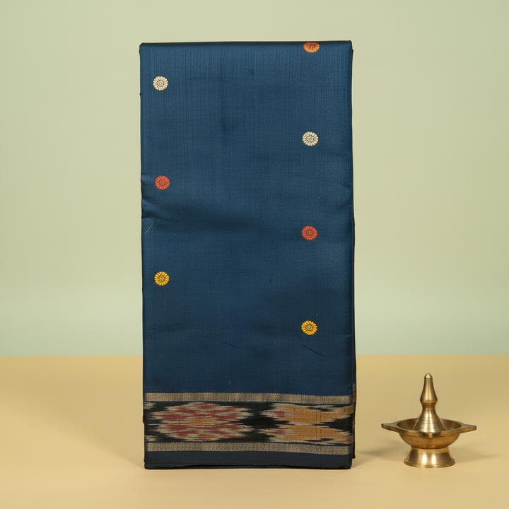 KUBERAN BLUE TUSSAR SILK SAREE