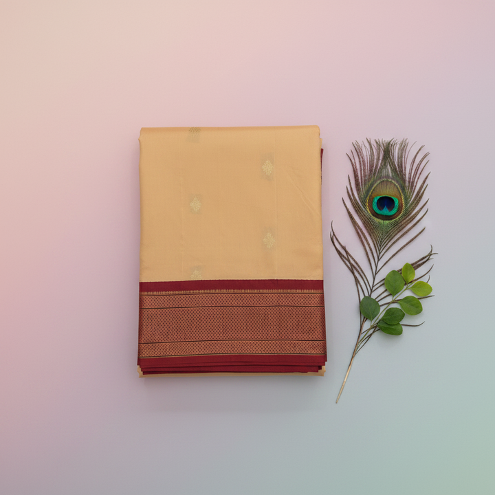 KUBERAN CREAM PEACH PAITHANI SILK SAREE
