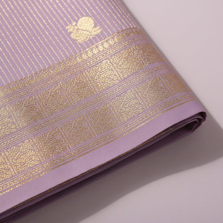 KUBERAN LAVENDER SEMI SILK SAREE