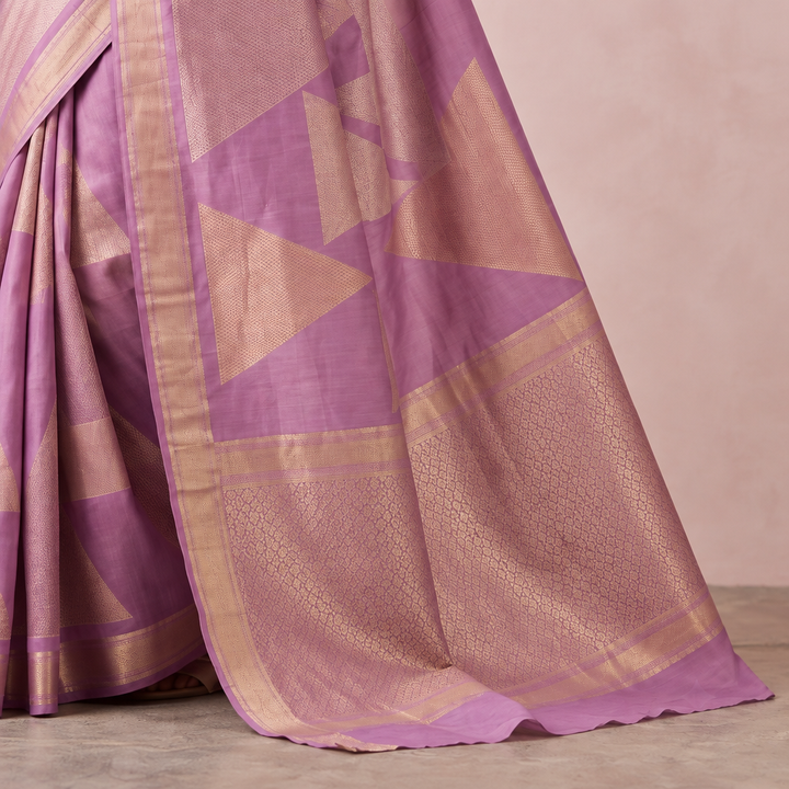 KUBERAN LAVENDER MASHRU CHIFFON SAREE