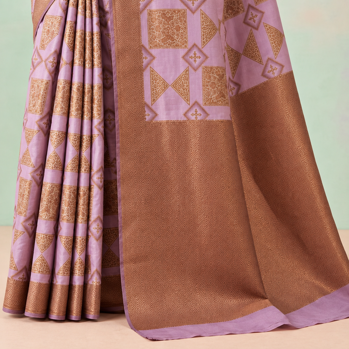 KUBERAN LAVENDER BANARAS GEORGETTE SAREE