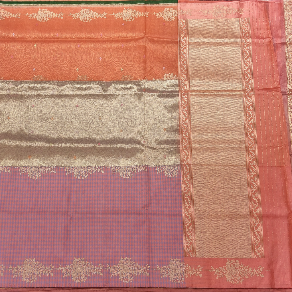Lavender stripe and pallu detail preview
