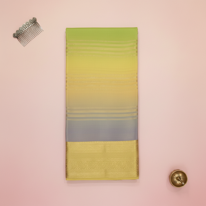 KUBERAN GREENISH SHADE PURE CREPE SAREE