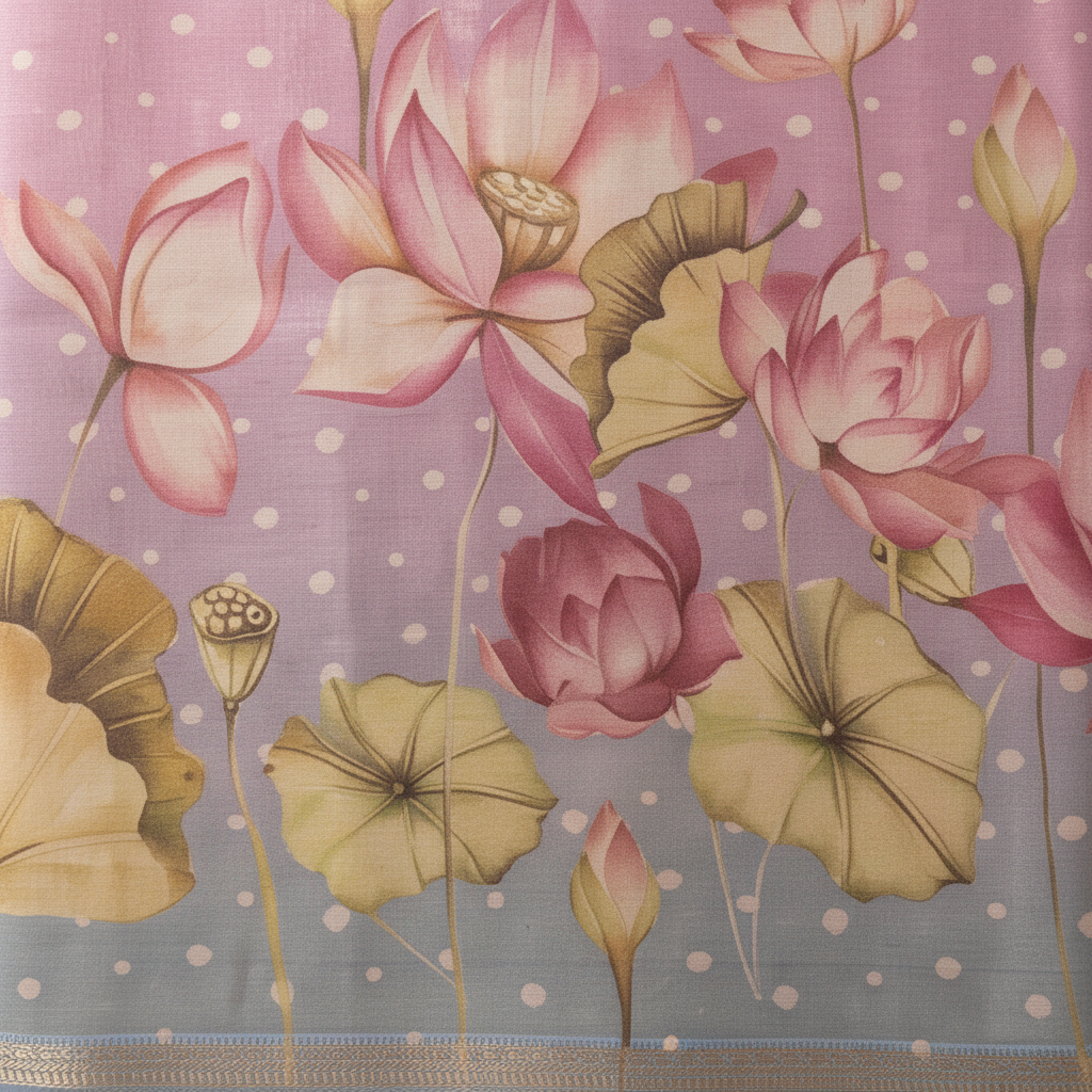 KUBERAN PINK TISSUE MYSORE SILK CREPE SAREE