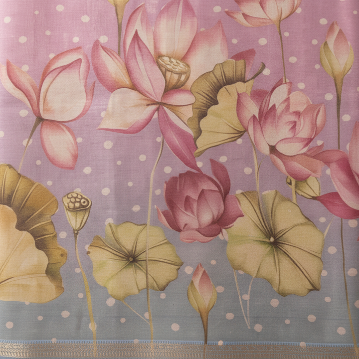 KUBERAN PINK TISSUE MYSORE SILK CREPE SAREE
