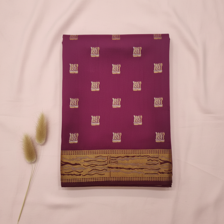 Magenta Butta Saree – Blush Pink
