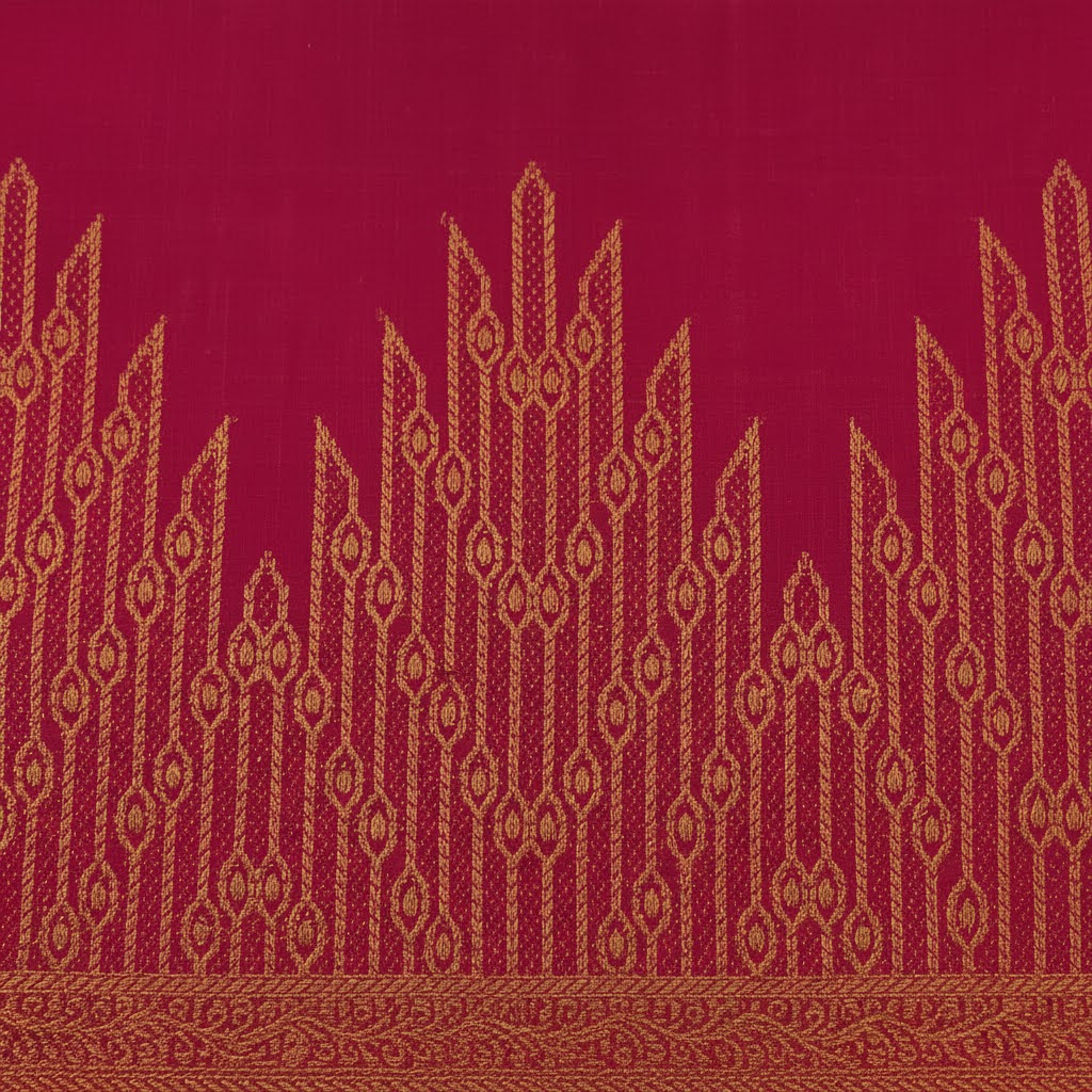 Kuberan Magenta Crimson  Kanchipuram Silk Saree
