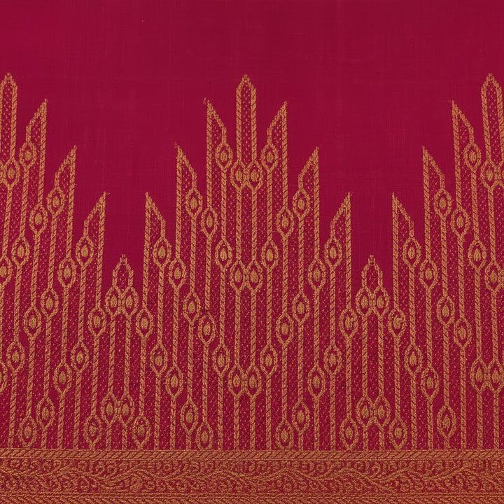 Kuberan Magenta Crimson  Kanchipuram Silk Saree