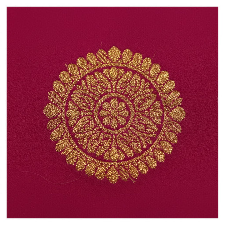Kuberan Magenta Crimson  Kanchipuram Silk Saree