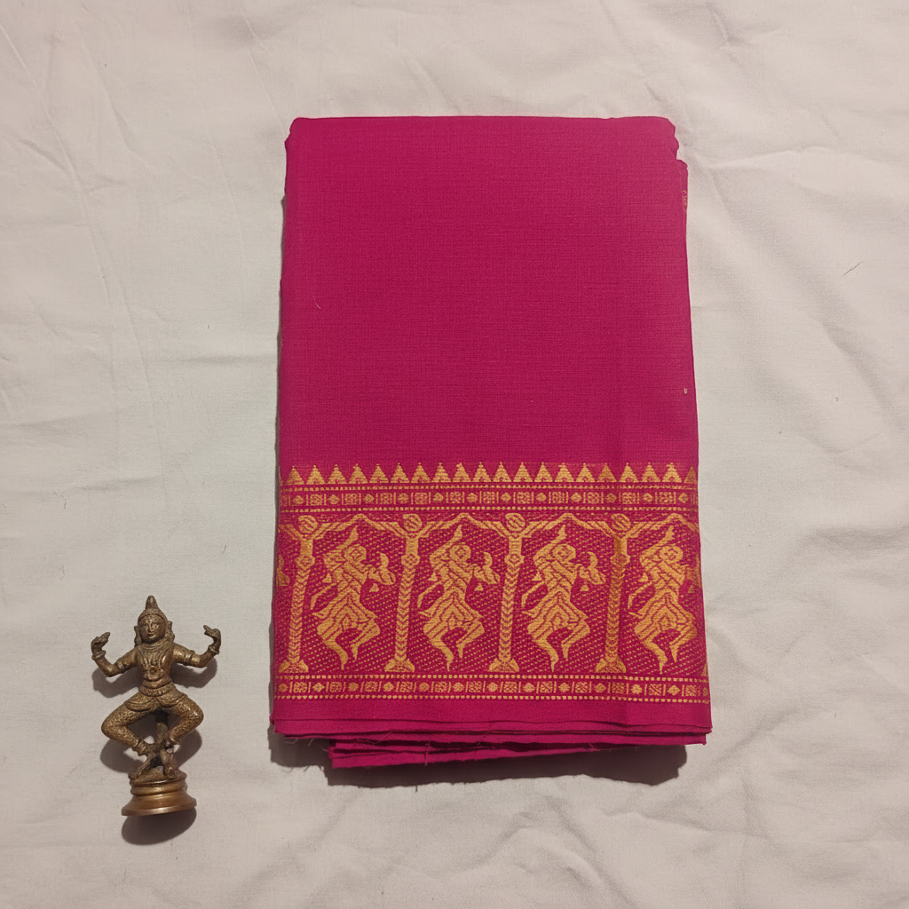 KUBERAN PINK COTTON DANCE PRACTICE SAREE